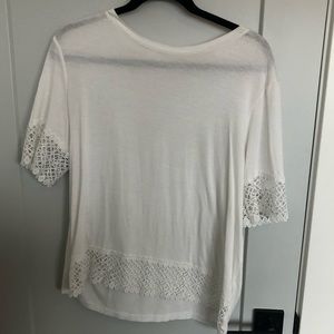 White eyelet top